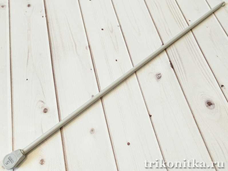 Крючок для тунисского вязания металл  36см, 5мм