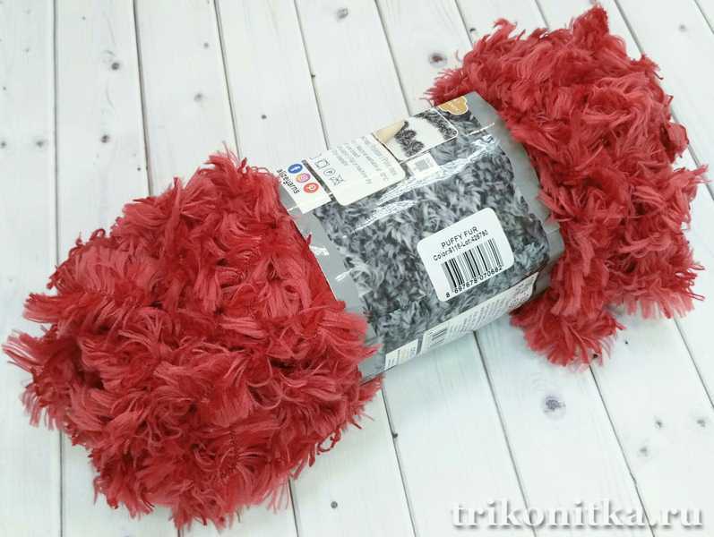 Alize puffy FUR 6118 "Красный" Alize puffy FUR 6118 "Красный"