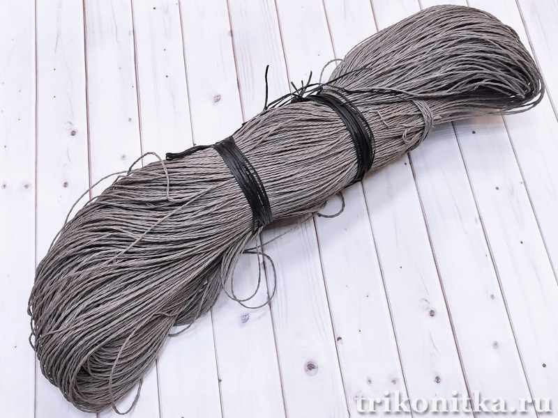 Рафия натуральная "Серый" Рафия натуральная "Серый"
