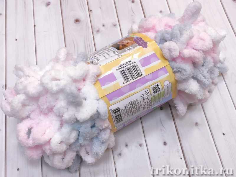 Alize puffy Color 5864 "Розовый, белый, светло-серый" Alize puffy Color 5864 "Розовый, белый, светло-серый"